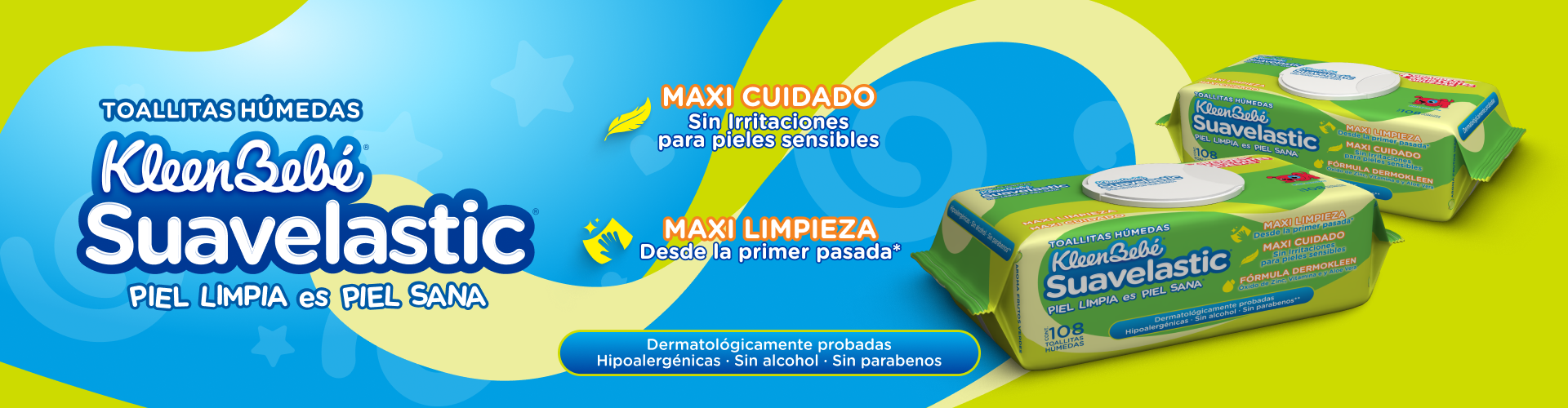 KleenBebé® Suavelastic® Toallitas Humedas